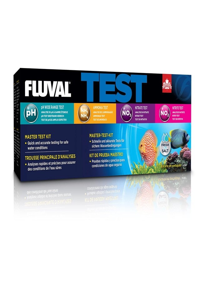 Fluval Master Test Kit for Aquarium Water, Freshwater & Saltwater Fish Tank Test